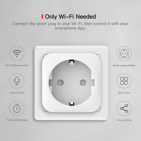 Slim Wifi stopcontact! Met digitale tijd schakelaar.